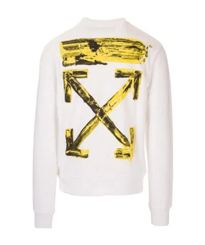 Off-white Arrowhead Printed Leisure Sweater In White