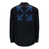 Off-white Arrows Arrow Pattern Denim Shirt Ordinary Version Black