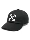 Off-white Arrows-logo Baseball Cap In Black - White