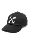 Off-white Arrows-logo Baseball Cap In Negro