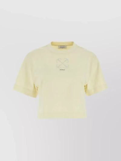 OFF-WHITE ARROWS COTTON ARROW EMBROIDERED T-SHIRT