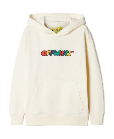 Off-white Arrows Cotton Hoodie In White