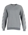 Off-white Arrows Crewneck Sweatshirt In Grey Cotton In Grey