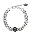 Off-white Arrows Curb-chain Bracelet In Metallic