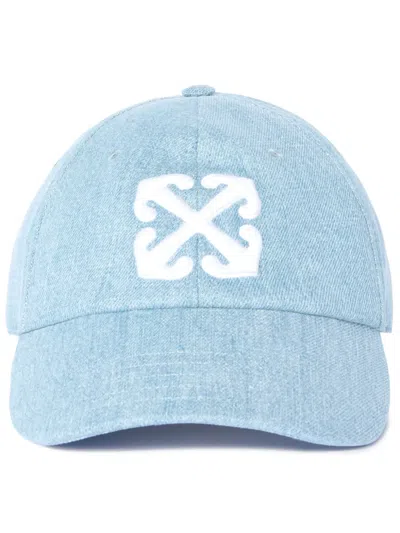 Off-white Arrows Denim Cap In Blue