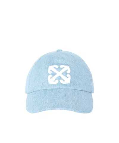 Off-white Denim Baseball Cap In Blue