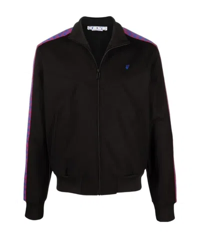 Off-white Arrows-embroidered Track Jacket In Black