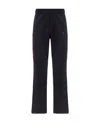Off-white Wide-leg Cotton Joggers With Cuffed Hem In Black