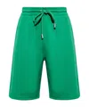 Off-white Arrows-embroidered Track Shorts In Green
