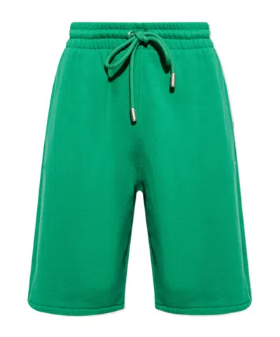 Off-white Arrows-embroidered Track Shorts In Green
