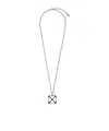 Off-white Arrows Enamel Necklace In Gray