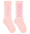 Off-white Arrows Jacquard Cotton-blend Socks In Pink