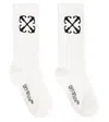 Off-white Arrows Jacquard Cotton-blend Socks In White