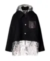 Off-white Arrows Layered Parka Coat In Black