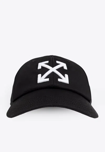 Off-white Arrows-logo Baseball Cap In Black