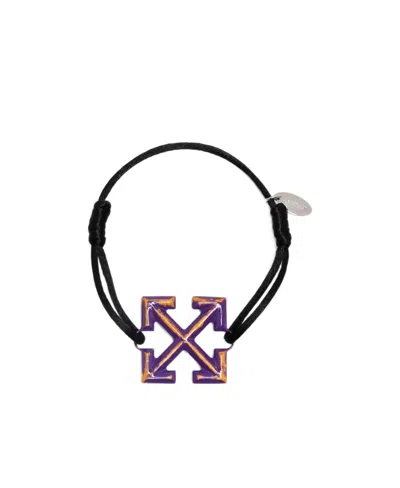Off-white Arrows Logo Bracelet In Black