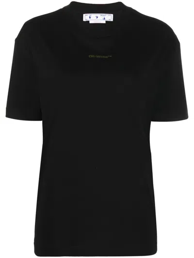 Off-white Pinkflower Arrow T-shirt In Black/multicolor
