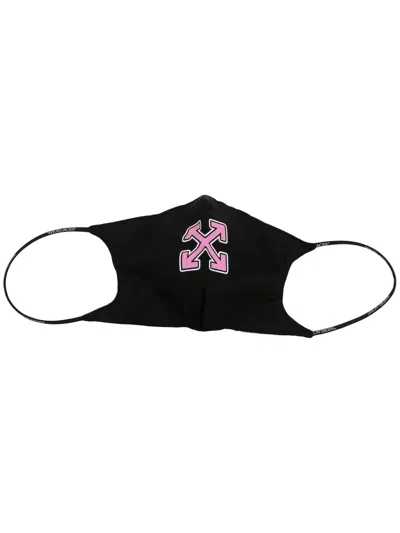 Off-white Arrows Motif Face Mask In 黑色