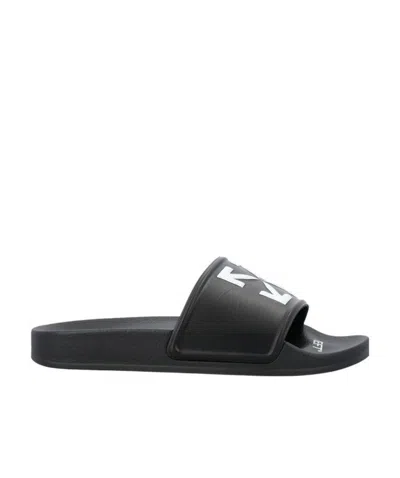 Off-white Arrows Logo-print Slides In Black