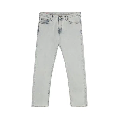 Pre-owned Off-white Arrows Logo Slim Fit Jeans 'bleach Blue/white'