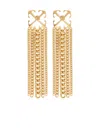 Off-white Arrows-motif Drop Earrings In Gold