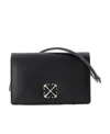 Off-white Arrows-motif Leather Cross-body Bag In Black