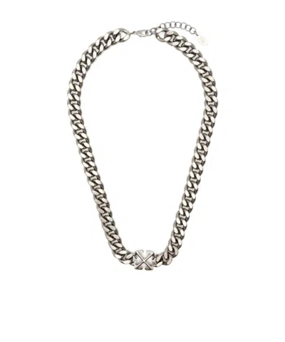 Off-white Arrows-motif Necklace In White