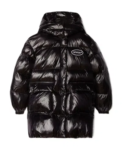 Off-white Arrows-motif Quilted Puffer Jacket In Black