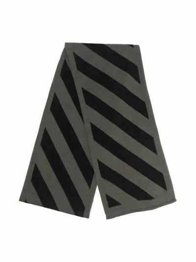 Off-white Arrows Motif Scarf In 绿色