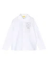 Off-white Boy's 3d Logo-print Arrow Graphic Button Down Shirt In White