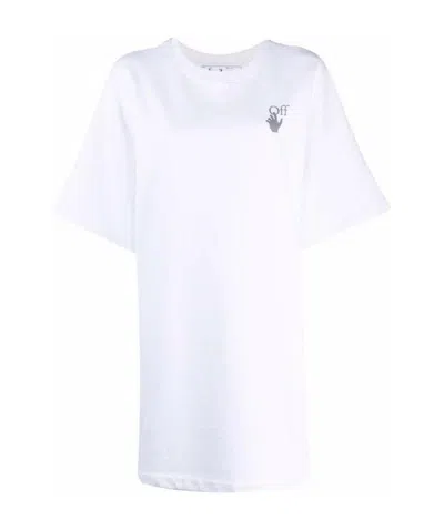 Off-white Arrows-motif T-shirt Dress In White