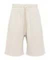 Off-white Diag-stripe Cotton Track Shorts In White