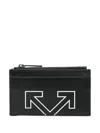Off-white Arrows-motif Wallet In Black