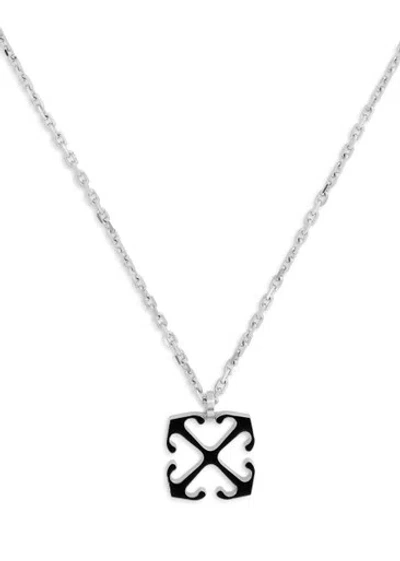 Off-white Arrows Necklace In Silver