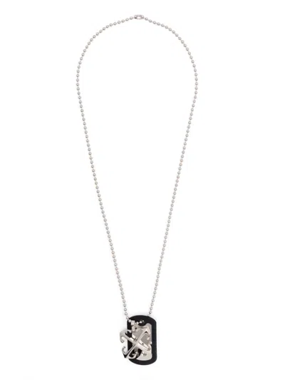 Off-white Arrows Necklace In Silver