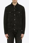 Off-white Off White Canvas Jacket With Logo Embroidery In Black