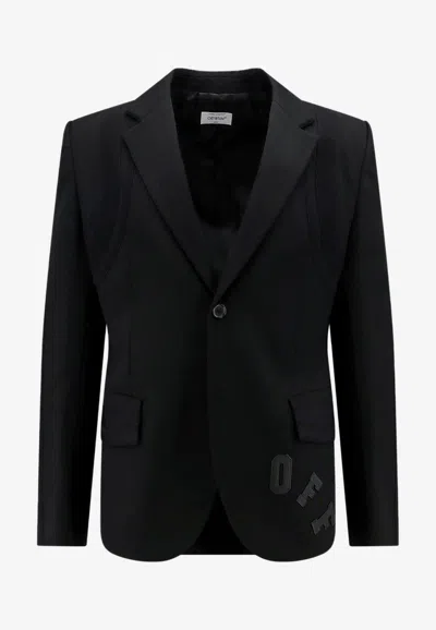 OFF-WHITE ARROWS PATCH SINGLE-BREASTED BLAZER
