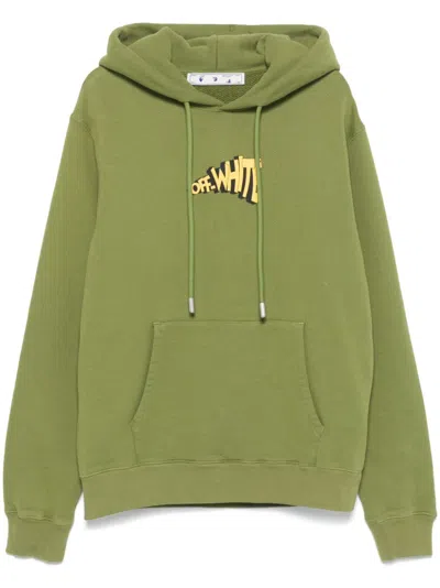 Off-white Arrows-print Hoodie In グリーン