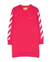 Off-white Arrows-print Long-sleeved T-shirt Dress In Red