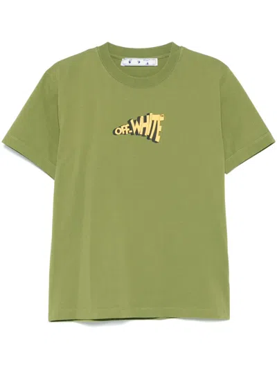 Off-white Arrows-print T-shirt In グリーン