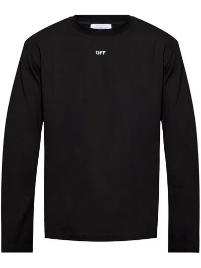 Off-white Cotton 23 Skate Crew-neck Sweatshirt With Contrast Embroider In Black