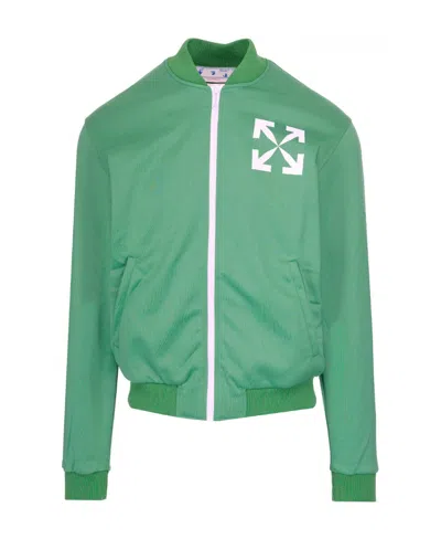 Off-white Arrows-print Track Jacket In Green