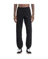 Off-white Wide-leg Cotton Joggers With Cuffed Hem In Black