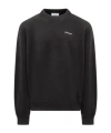 Off-white Men's Cotton Crew-neck Sweatshirt In Black