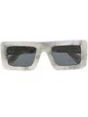 Off-white Arrows Square-frame Sunglasses In Grey