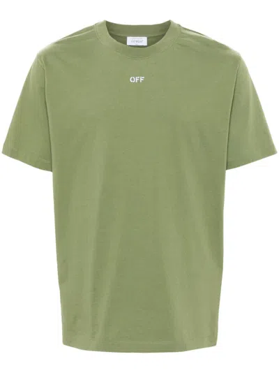 OFF-WHITE ARROWS-STITCHING COTTON T-SHIRT