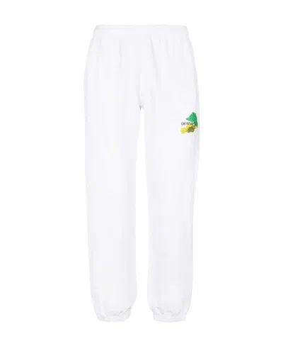 OFF-WHITE OFF-WHITE LOGO DETAILED STRAIGHT LEG TROUSERS