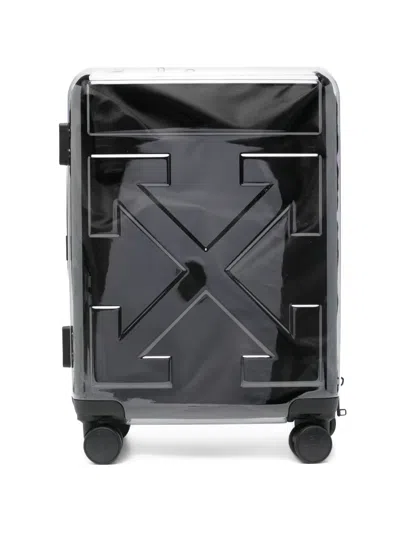 Off-white Arrows Trolley Luggage In Black