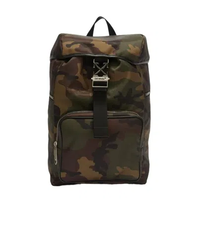 Off-white Arrows Tuc Camouflage-print Backpack In Black