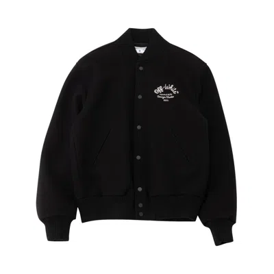 Pre-owned Off-white Arrows Varsity Jacket 'black'
